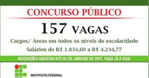 Leia mais sobre o artigo Concurso Instituto Federal 2017: prepare-se para as provas!